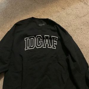 Sadie Crowell official Merch size XL black sweatshirt IDGAF